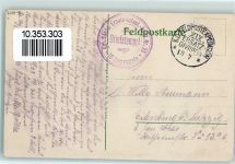 92320 Chatillon 1915 - Kirche Friedhof Feldpost WK I XIX: Ersatz-Division