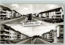 47495 W4134 Rheinberg - Rückseite mit Abschürfungen bzw Kleberesten Wohnsiedlung
