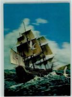 Segelschiff Dreimaster Möwe Wellen Sailing Vessel No.404 Stereokarte