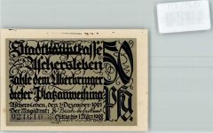 06449 O4320 Aschersleben , Sachs-Anh - Notgeld