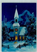 Kirche im Winter Stereokarte