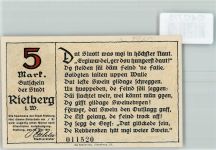 33397 W4835 Rietberg - Notgeld
