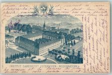 94486 W8353 Osterhofen , Niederbay 1902 - Institut Damenstift lat.Schrift Wappen
