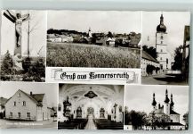 95692 W8591 Konnersreuth , Oberpf - Friedhofkreuz Haus Therese Neumann Kirche