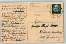 35037 W3550 Bauerbach , Kr Marburg a d Lahn - Landpoststempel über Marburg Lahn Pfingsten Scherenschnitt Engel Narzisse