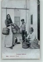 Costume Siciliano - Marktszene 1908 AK Tracht