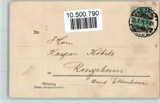 W7500 Karlsruhe , Baden Denkmal in Karlsruhe 1901 AK Stempelflecken Victor v. Scheffel