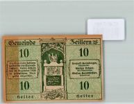 3300 Zeillern Notgeldschein Notgeld 10 Heller Denkmal Adler Kranz