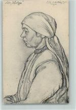 Alte Matga - Zeichnung von 1915 AK Tracht
