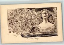 Pictorial Comedy - A Love Song - gute Erhaltung James Henderson + Sohn, London Prägedruck