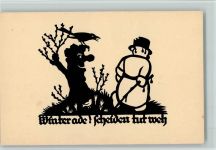 Winter ade! Schneemann, gute Erhaltung Schwindt, A.