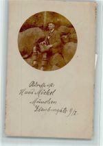 Mann in Trachten - Zitherspieler, AK Zither