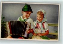 Kinderpoesie, gute Erhaltung AK Ziehharmonika