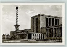 W1000 Berlin Charlottenburg Funkturm mit Messehallen, gute Erhaltung Funk Foto AK