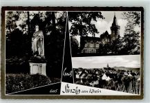 53489 W5485 Sinzig , Rhein - Schloss Sinzig Barbarossa Denkmal