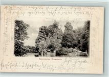 Externsteine, Wasserseite - Passepartout AK Gesteinsformation 1903 Prägedruck