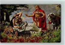 Serie 127 Nr. 3726 - Nummer 3 , sign H. Hoffmann gute Erhaltung AK Nibelungensage