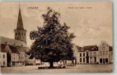 47546 W4192 Kalkar , Niederrhein - Markt mit Kath. Kirche