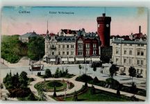 03042 O7500 Cottbus - Kaiser Wilhelmplatz Parkanlage Spremberger Turm Straßenbahn Zigarrengeschäft