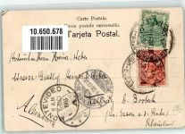 Montevideo 1904 - Aduana Dampfer Segelboot