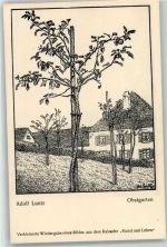 sign. Adolf Luntz Obstgarten AK Kunst und Leben