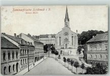 08261 O9655 Schöneck , Vogtl - Unterer Markt mit Ev. Kirche