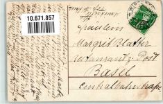 Kind im Ruderboot Veilchen Rosen Golddruck Litho Blütenbild Liebesbrief Prägedruck