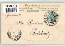Frau im Hufeisen Kleeblatt Neujahr Hufeisen 1902 Lithographie / Künstlerkarte
