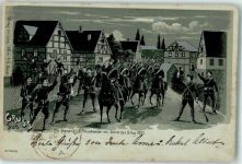 Froeschwiller Fröschweiler Der Kronprinz in Fröschweiler 1870 Lithographie Mondschein Verlag Levy Reichseinigungskriege 1864-1870/71 Gebrauchsspuren
