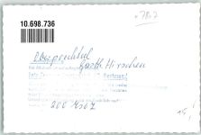 79215 W7807 Oberprechtal FOTO KEINE AK Gasthaus Hirschen Ort handschriftlich