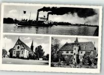 77977 W7631 Rust , Baden Foto AK Dampfschiff Kirche Schloss Balthasarburg