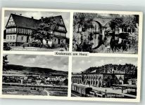 37547 W3350 Kreiensen 1956 Foto AK Rathaus Leinebrücke Eisenbahn Bahnhof