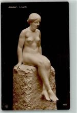 Nr. 1045 Erotik Akt : Mächen von L. Lauffs Skulptur (NPG) Foto AK