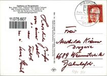 55776 W6581 Frauenberg b Idar-Oberstein - Gasthaus zur Burgschenke Garten Ortsansichten 4-Bildaufnahme