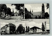 68623 W6840 Lampertheim , Hess - Ortsansichten Kirche 4-Bildaufnahme