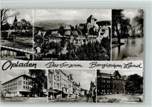 51371 W5090 Opladen - An der Himmelsleiter Schloß Burg Am Weiher Städt. Sparkasse Kölner Straße Rathaus