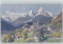 W8240 Berchtesgaden Teilansicht Compton, E. H. Künstlerkarte