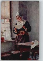 Brief lesen - Trachten - Künstler sign Karl Haver Verlag EAS Post