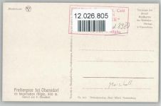 W8980 Oberstdorf Freibergsee - Bodenseeverlag Nr. 807 Marschall, V. Künstlerkarte