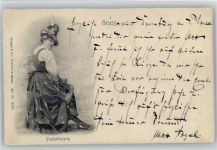 Pusterthalerin Stengel 1900 AK Trachten Österreich Prägedruck