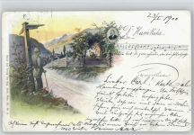 Wanderbursche - Rosegger - Liederkarte 1900 AK Döcker, E. Künstlerkarte