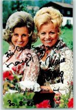 Maria und Margot Hellwig 1985 Original Autogramm Schlagersänger