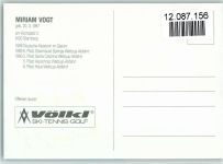 Miriam Vogt bei der Abfahrt und Original Autogramm Ski