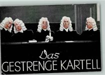Das gestrenge Kartell - Richterbank - Totenkopf 1936 AK Justiz Künstlerkarte