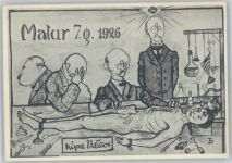 Matur 1926 - Humor - Pathologie - Karikatur Abitur