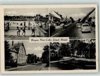 29303 W3103 Bergen , Kr Celle - Stadtbad Cellerstraße Rathaus Friedensplatz