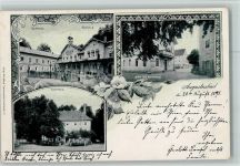 01454 O8107 Liegau-Augustusbad - Kaffeehaus Badehaus Kurhaus Herrenhaus Jugendstilrahmen