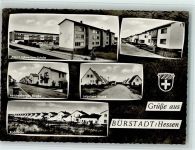 68642 W6842 Bürstadt 1965 Foto AK Wappen - Straßenbilder, sehr gute Erhaltung AK