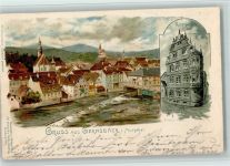 W7562 Gernsbach Gruss aus - sign C. Munch - Verlag Elchlepp - Elchlepp Lithographie / Künstlerkarte