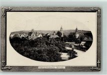 W7290 Freudenstadt Marktplatz Prägedruck Holzrahmen Gebrauchsspuren